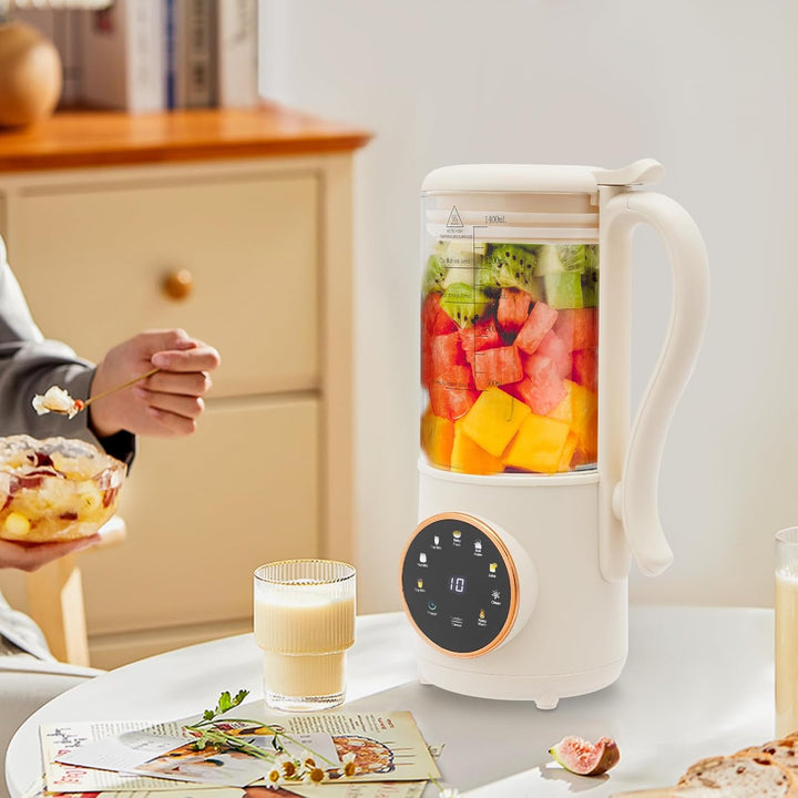 Sojamilch Maschine, 1.4 L Sojamilchmaschine mit 16 Klingen, Pflanzenmilchbereiter/Nut Milk Maker mit