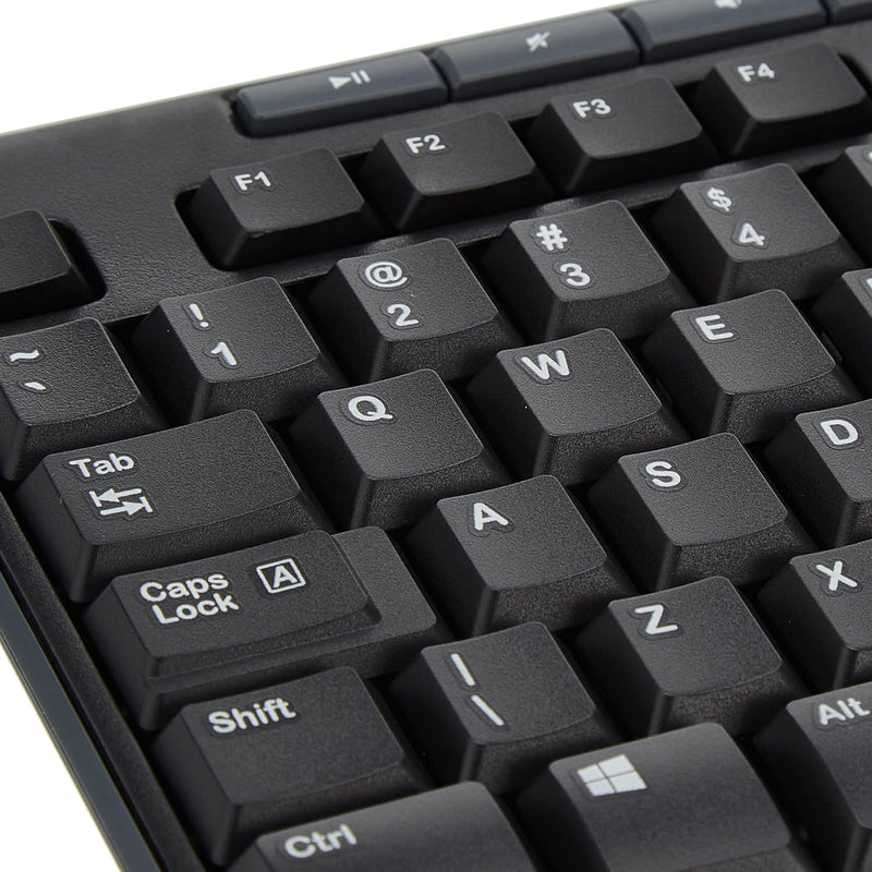 Logitech MK270 Kabelloses Set mit Tastatur und Maus für Windows, Englishes QWERTY-Layout - Schwarz S