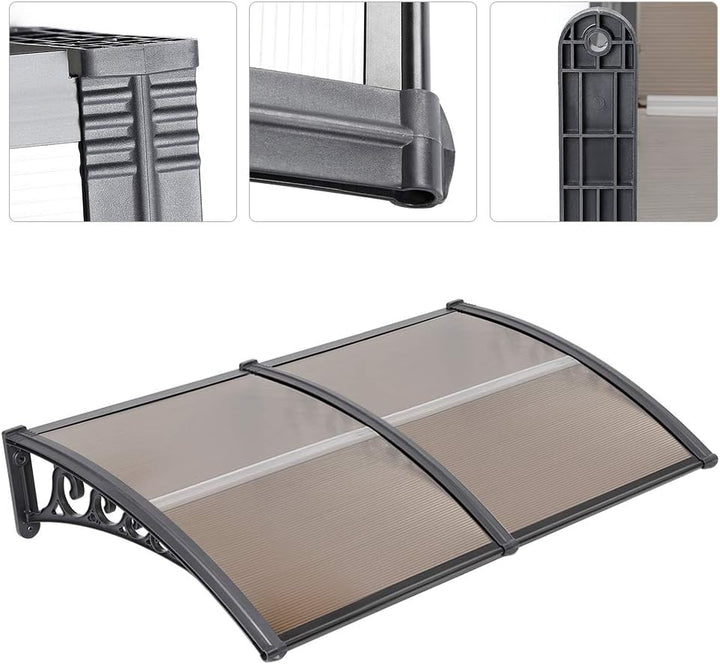 Vordach Haustür, Kunststoff, Aluminium, Pultbogenvordach, Überdachung, Transparent, Fenster Markisen