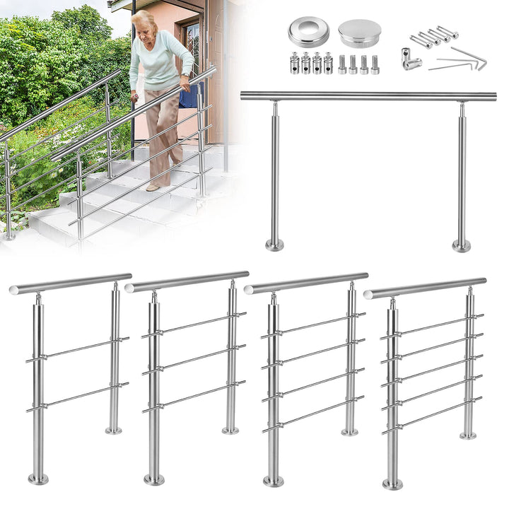 Geländer Edelstahl Handlauf Treppengeländer für Treppen Brüstung für Innen &amp; Aussen Treppenhaus Balk