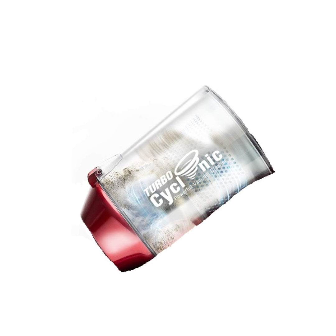 Ersatzstaubbehälter rot für Multi-Zyklon Staubsauger Turbotronic CV05, Staubbehälter mit Boden ohne