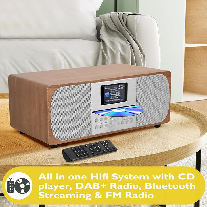 Stereo Digitalradio CD-Player | HiFi-System | DAB+, USB MP3, Bluetooth5.3, UKW | Leistungsstarkes St