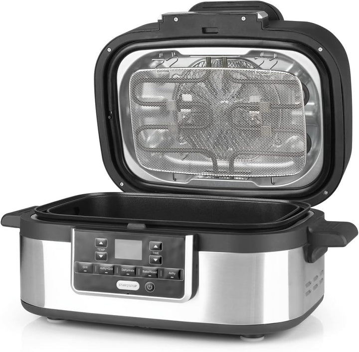 MAXXMEE Multi-Grill mit Heissluft-Funktion 1500w | Ober-/Unterhitze Tischgrill Antihaftbeschichtung