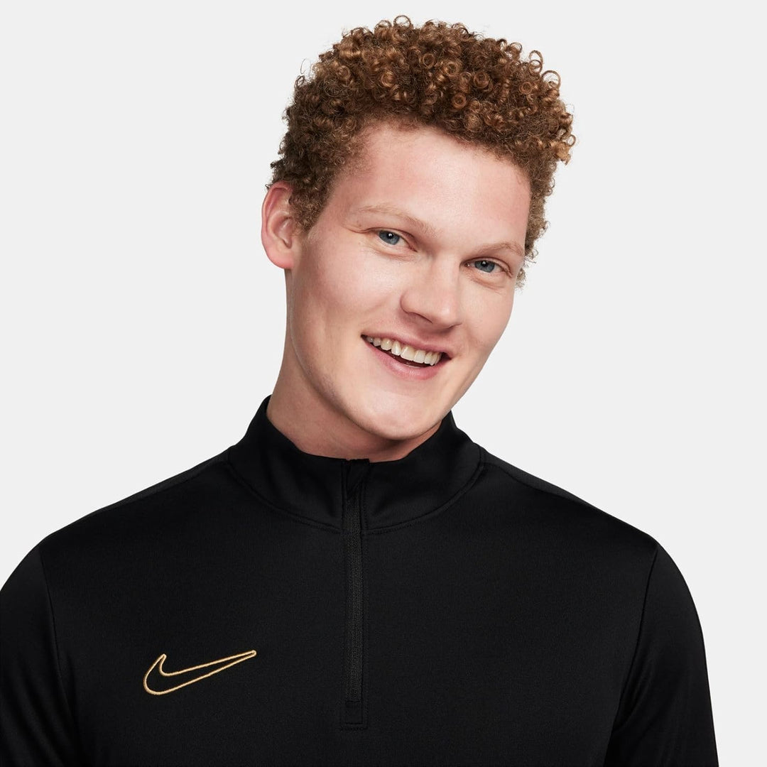 Nike Academy 25 Dri-FIT Strick-Fussball-Trainingsjacke für Herren, FZ9824 Black/Black/Metallic Gold