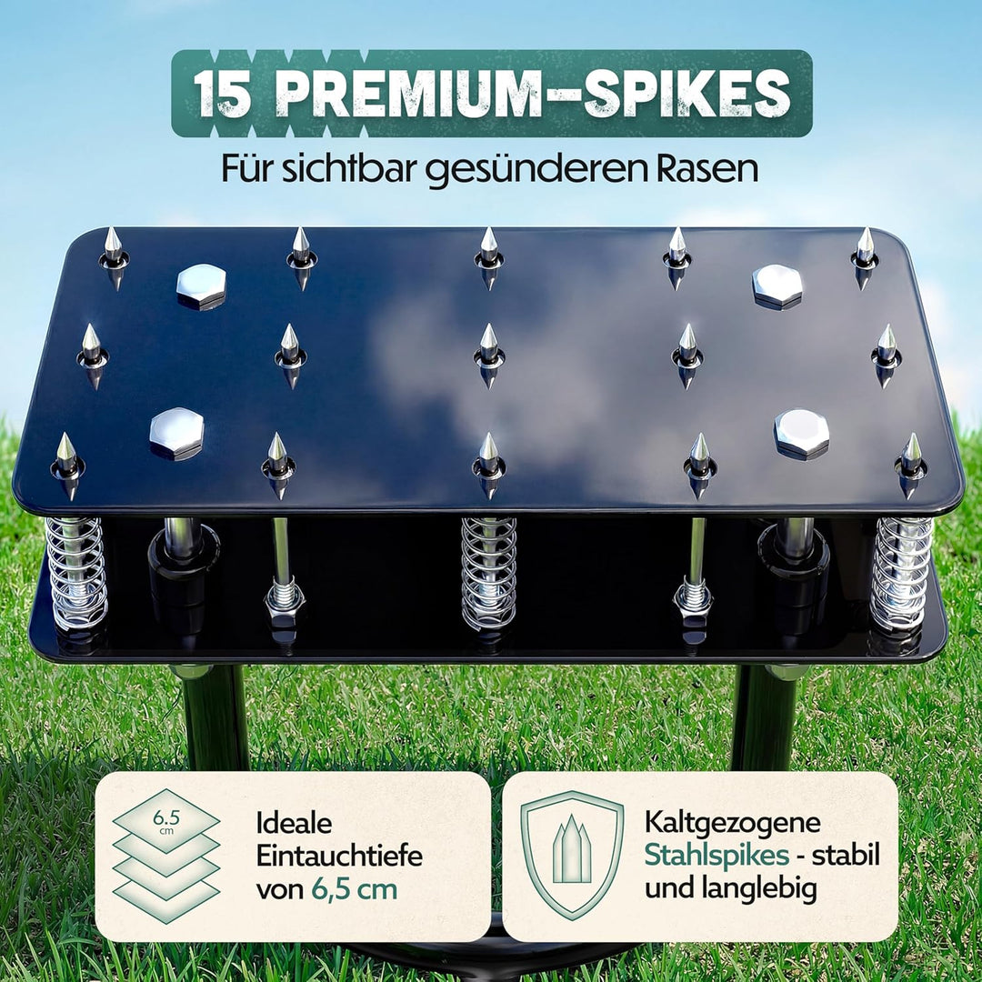 Rasenlüfter Pro | Innovative Aerifiziergabel | Rasenbelüfter Vertikutierer und Aerifizierer für Rase