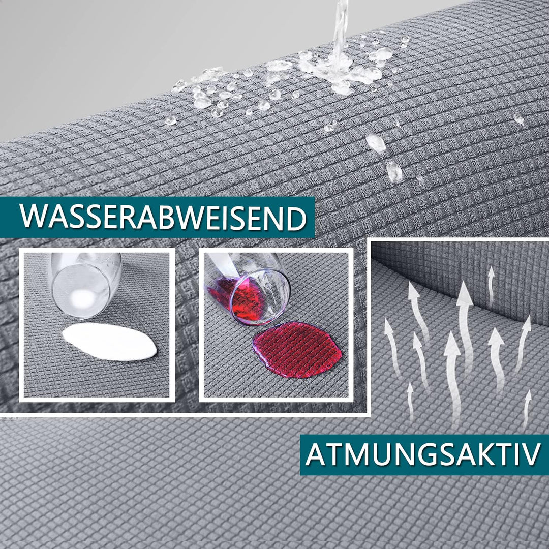 Granbest Premium Wasserabweisend 4 Stück Sektionssofa Sitzkissen Abdeckung Chaise Lounge Sofa Protec
