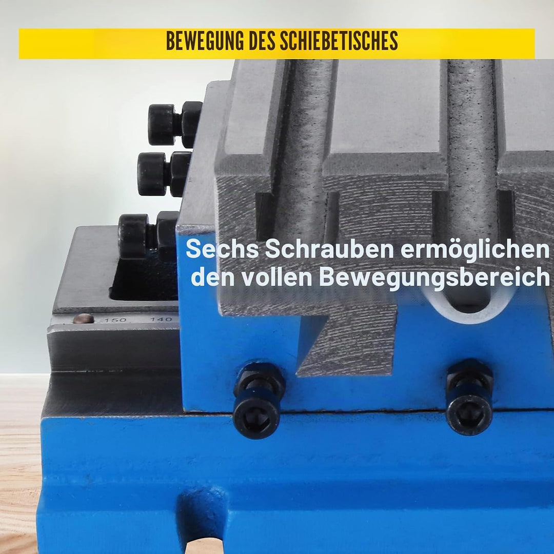 Mophorn multifunktions Fräs-Arbeitstisch 185 x 100 mm Fräsen Arbeitstisch X 80 mm Y 75 mm Kreuztisch