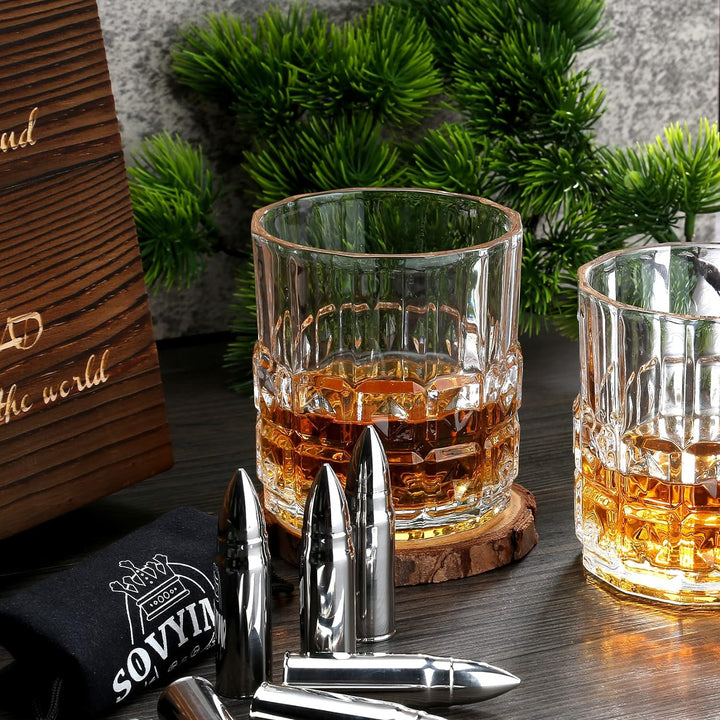 Bester Papa Geschenk Geburtstag Whiskey Gläser, Whisky Geschenkset Vatertagsgeschenk für Papa, 2 Whi