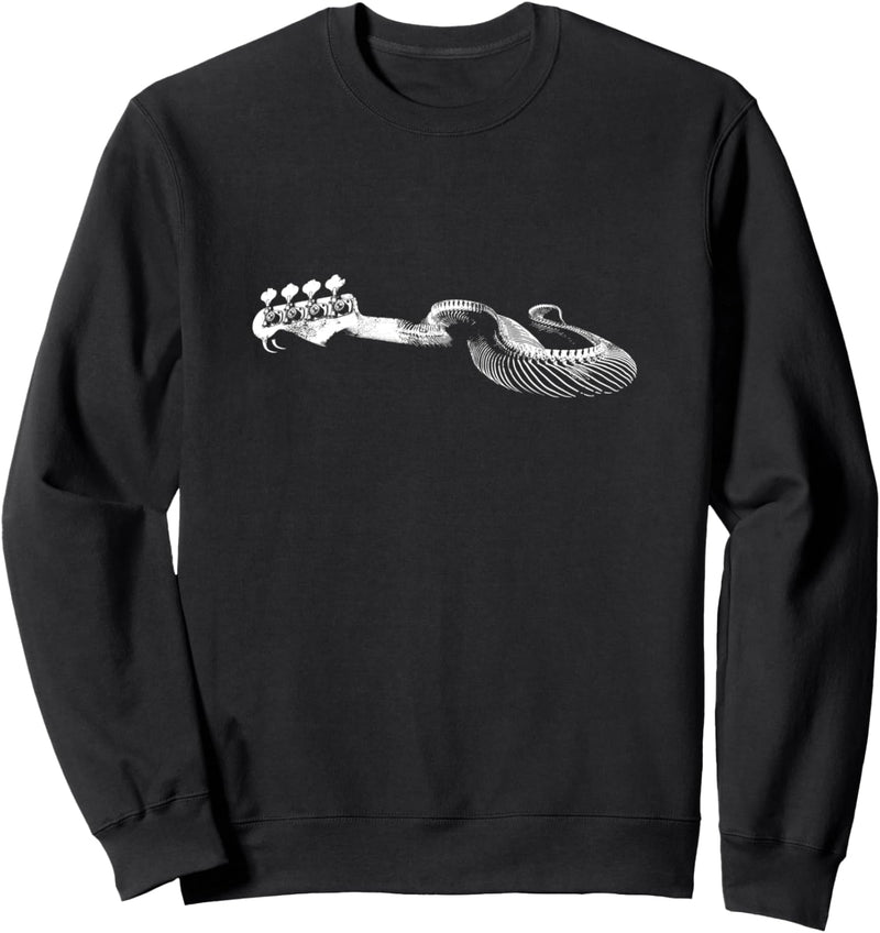 Headstock Snake Bass Gitarre, Musik Rock-Metal Sweatshirt