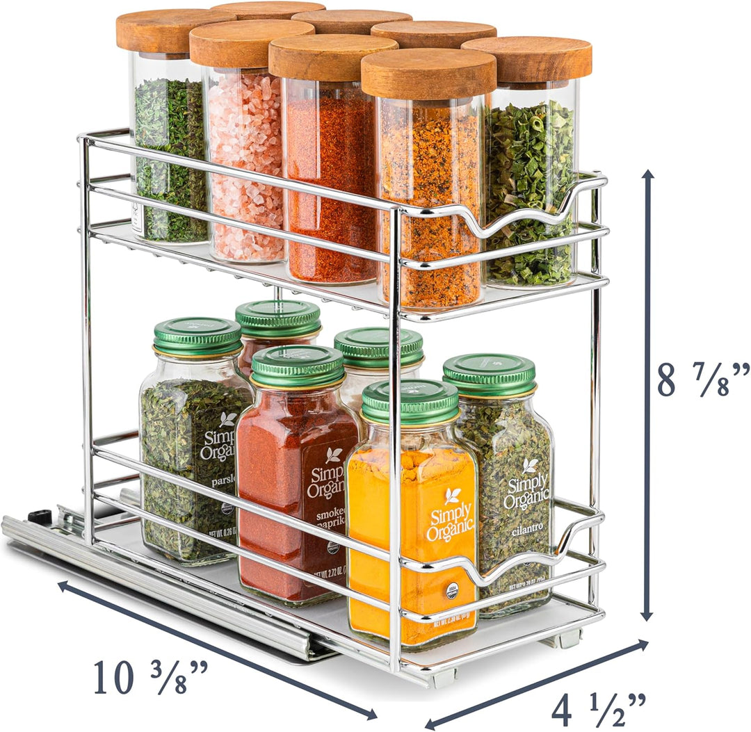 HOLDN’ STORAGE Gewürzregal Organizer für Schrank, robust – herausziehbares Gewürzregal – Gewürzorgan
