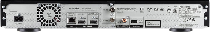 Panasonic DMR-UBC90EGK Ultra HD Blu-ray Recorder (2TB HDD, 4K Blu-ray Disc, UHD TV Kabelempfang, 3 x