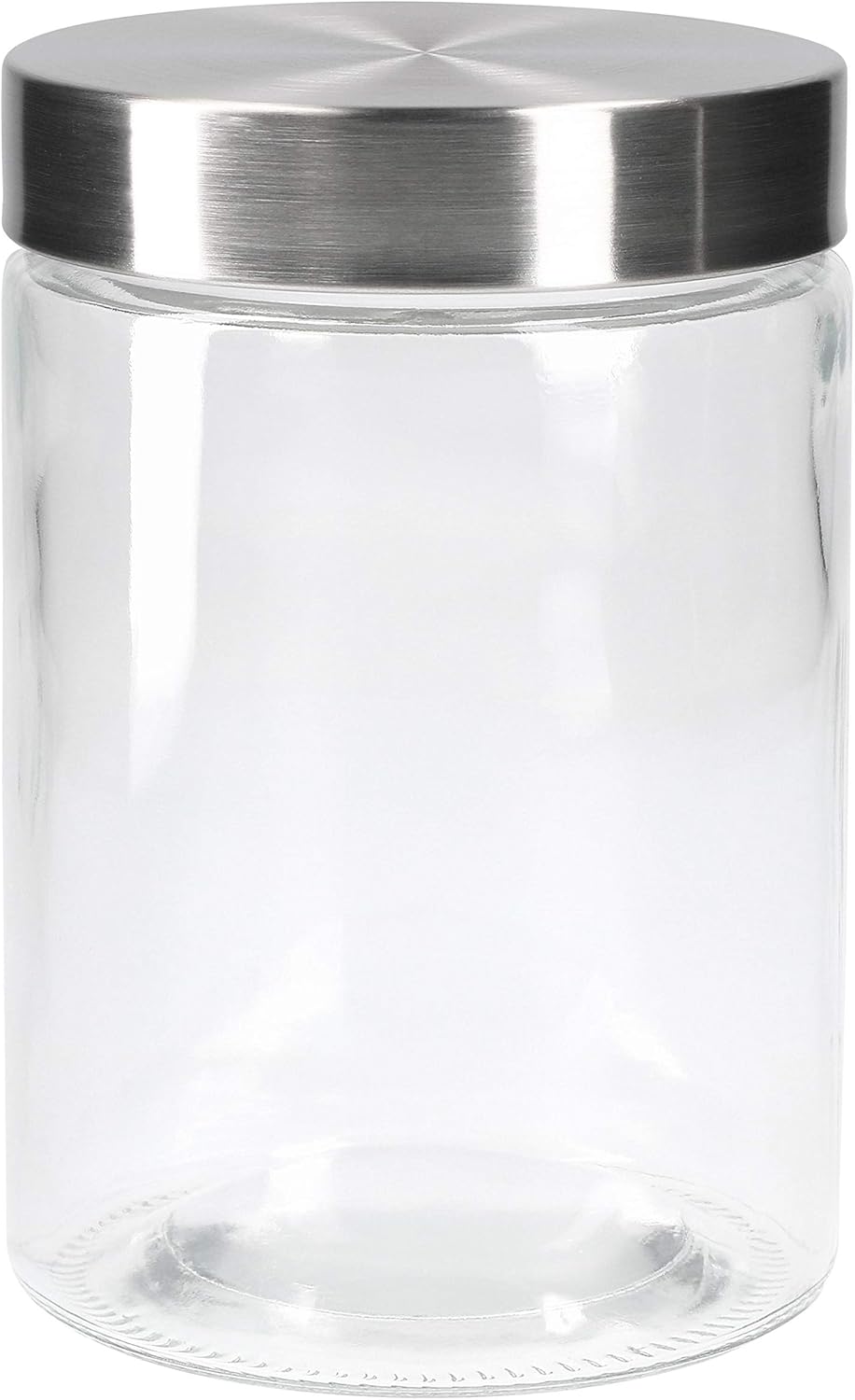MamboCat Vorratsgläser Set Bera 6-tlg. mit Edelstahldeckel I befüllbare Glasdosen Ø 11 cm je 1,2 Lit