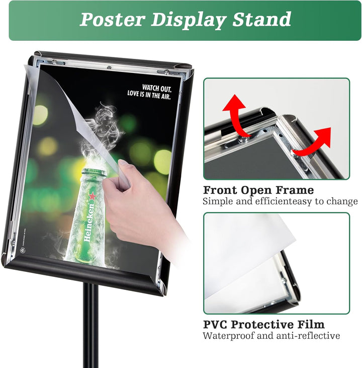 A3 Ständer Schilderhalter freistehende Schilder Aluminium Display Ständer Boden Poster Ständer für I