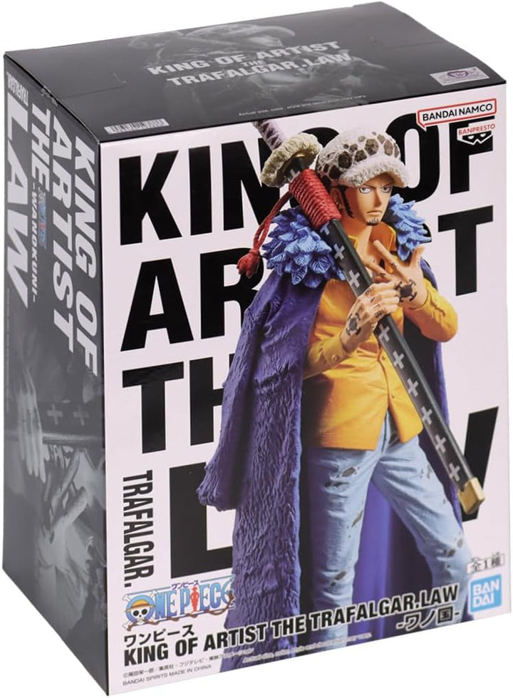 One Piece Actionfigur King of Artist Trafalgar Law Wanokuni aus Kunststoff, von Bandai.