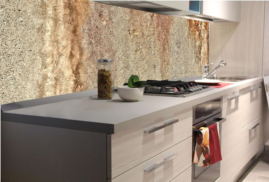 DIMEX Küchenrückwand Folie Selbstklebend ABGEBROCHENE BETONWAND I 180 x 60 cm | Klebefolie - Dekofol