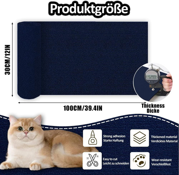 Kratzmatte Katze Selbstklebend - Kratzschutz Sofa Anti Kratz Folie Kratzwand für Katzen Frei DIY Ges