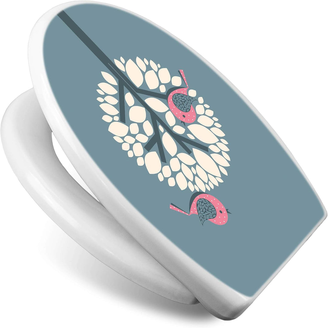 banjado Toilettendeckel mit Absenkautomatik 44,5x37cm - Soft Close Toilettensitz - WC Sitz mit Absen