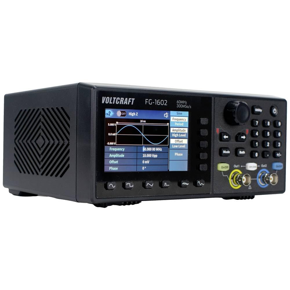 VOLTCRAFT FG-1602 Funktionsgenerator netzbetrieben 1 µHz - 60 MHz 2-Kanal Arbiträr