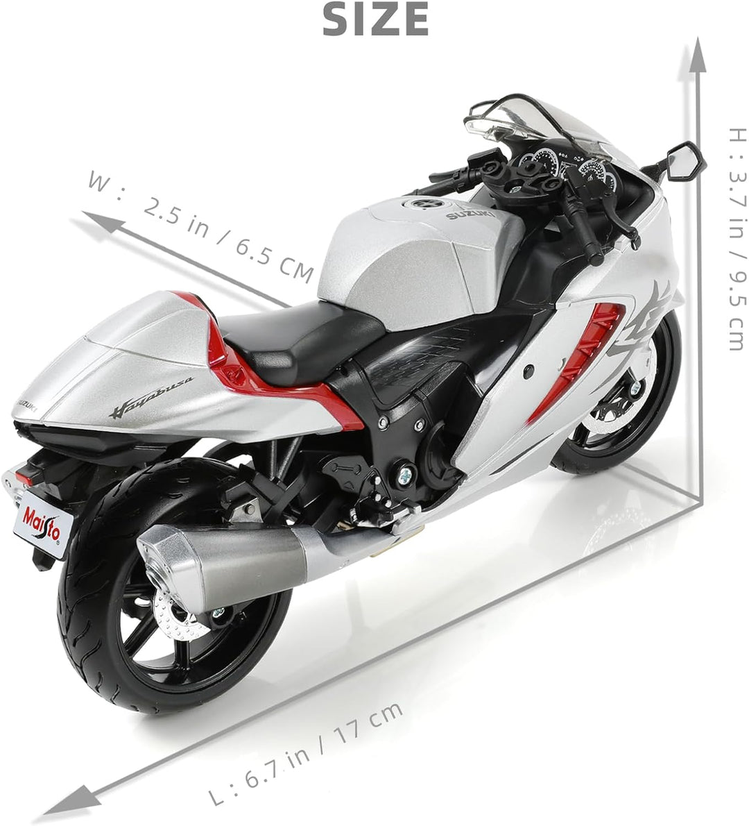Motorrad Spielzeug für Kinder 1:12, Legierung Mini Motorcycle Modell Kompatibel für Suzuki Hayabusa