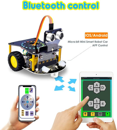 KEYESTUDIO Micro bit Smart Robot Car V2 (ohne Micro:bit Board), Roboter Microbit Kit Coding für Unte