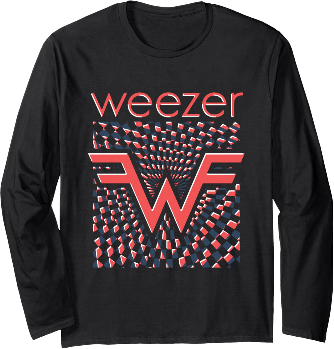 Weezer – kariertes Logo Langarmshirt
