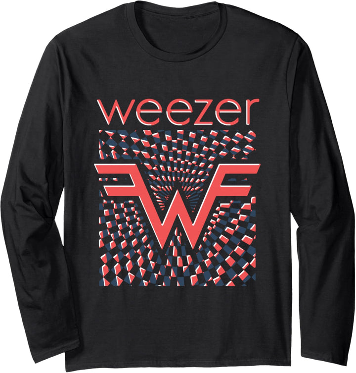 Weezer – kariertes Logo Langarmshirt