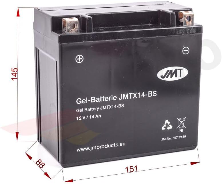 BATT MOT YTX14-BS GEL JMT