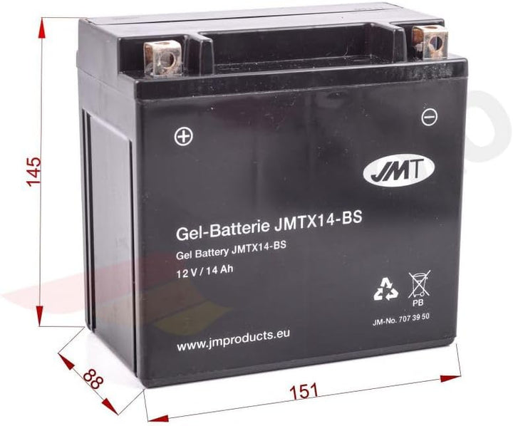BATT MOT YTX14-BS GEL JMT