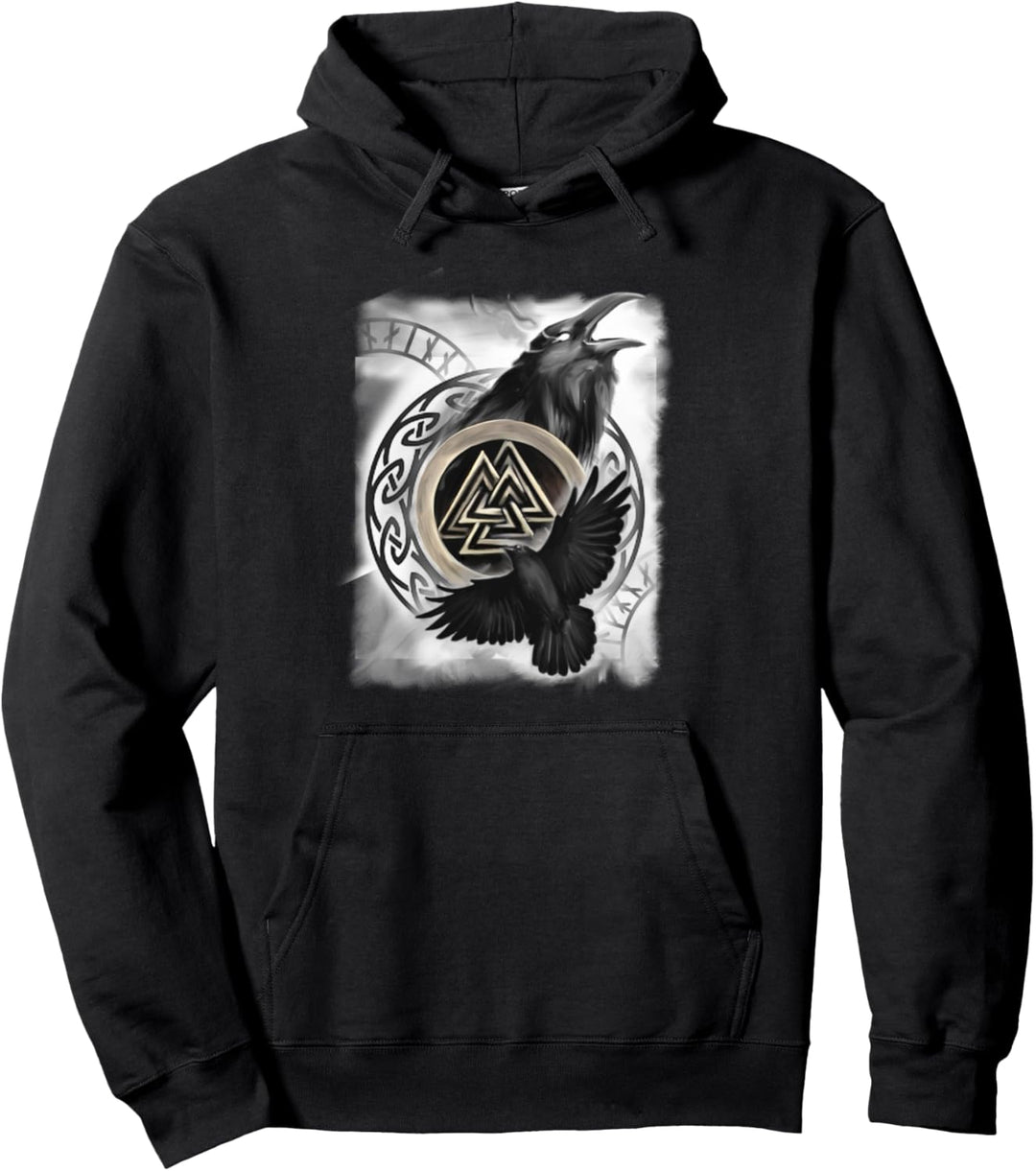 Valknut Wikinger Geschenk Odin Nordische Mythologie Valhalla Pullover Hoodie