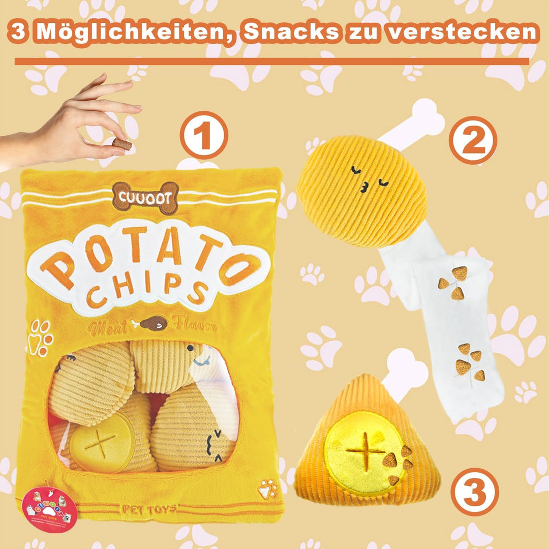 Hundespielzeug Kleine Hunde,Crinkly Squeaky Hundespielzeugs Interaktives Plüsch Hundespielzeug spiel