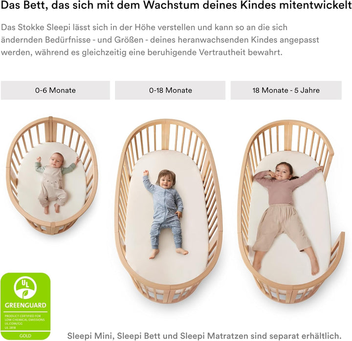 Stokke Sleepi Bett Nestchen V3, White - Atmungsaktives 3D-Netzgewebe für sicheren Schlaf - Kompatibe