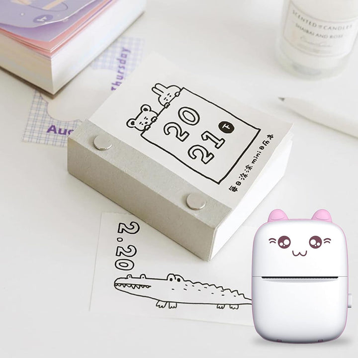 PNGOS Mobile Printer Bluetooth Printer Mobile Phone Inkless Thermal Printer Portable Photo Printer f