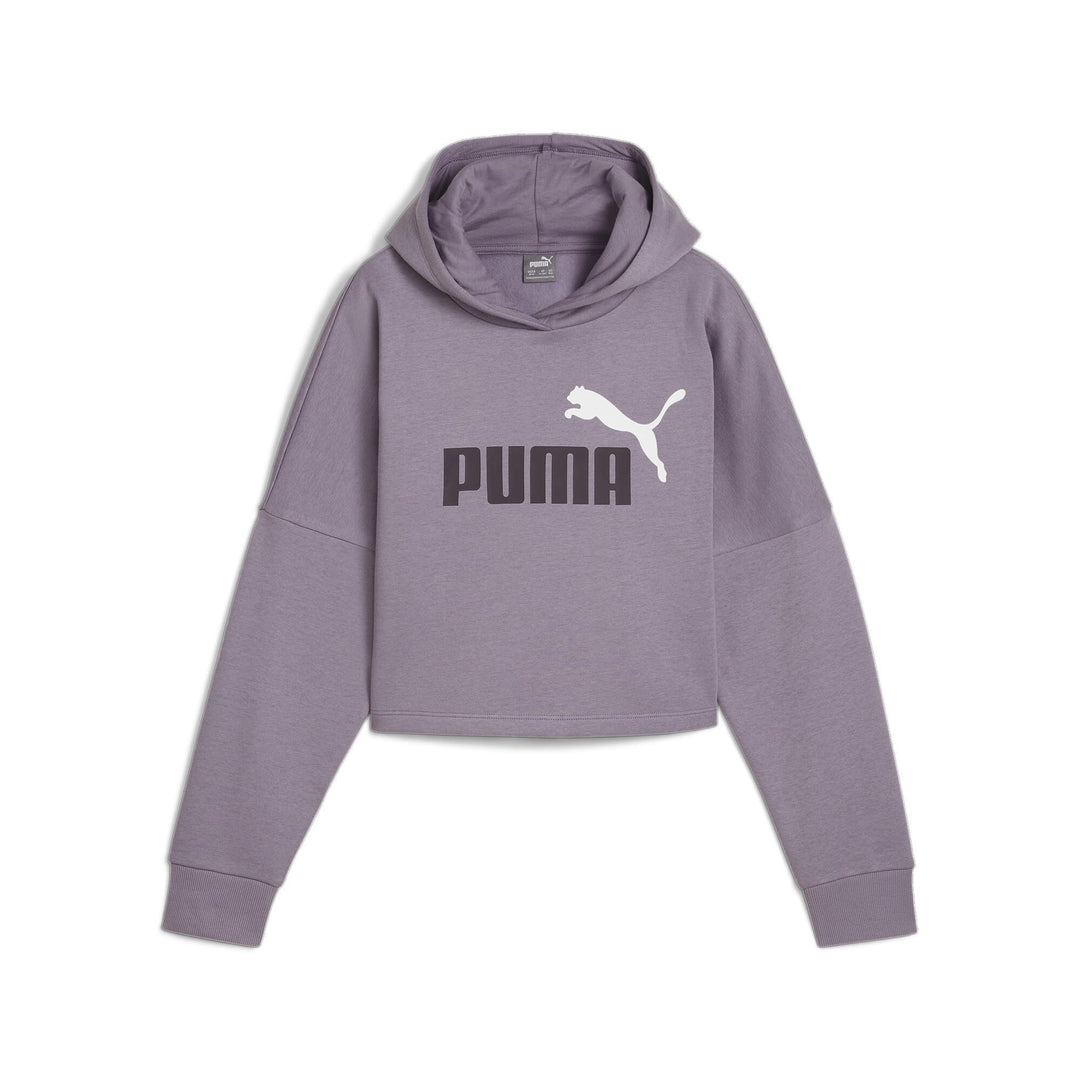 PUMA Mädchen ESS Logo Cropped Hoodie G Sweat 104 Pale Plum, 104 Pale Plum