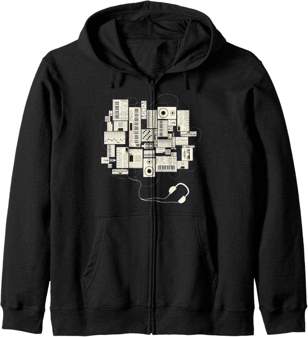 Dj und Synthesizer Musiker Kapuzenjacke