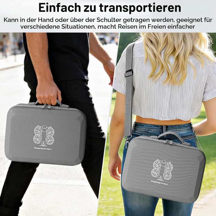 Tasche für DJI Neo 2 Case, Tragbar PU Case für DJI Neo 2 Fly More Combo Zubehör, Neo 2 Tasche, Reise