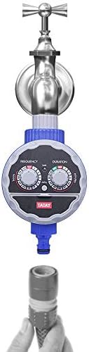 TATAY Analoger Bewässerungscomputer | Frequenz 1–72 Std. & Dauer bis 120 Min. | UV-beständig | Direk