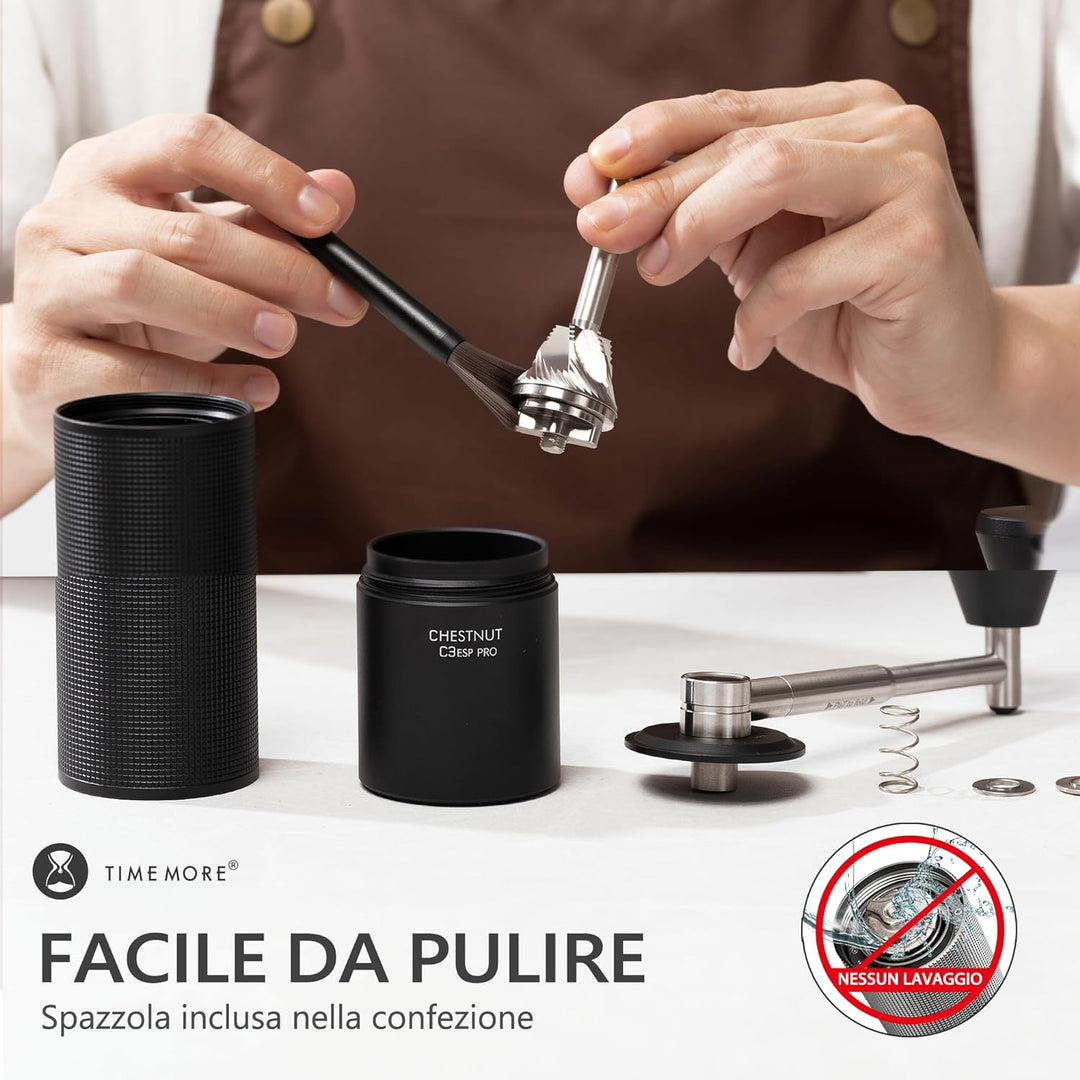 Chestnut C3 ESP PRO, TIMEMORE Kaffeemühle Manuell, Upgrade Integrierte Ganzmetallgehäuse, Handkaffee