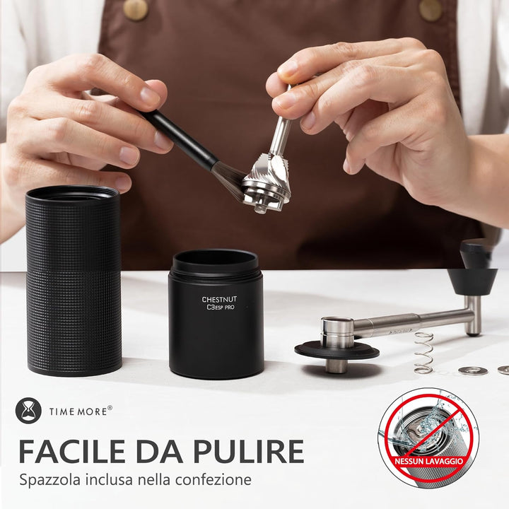 Chestnut C3 ESP PRO, TIMEMORE Kaffeemühle Manuell, Upgrade Integrierte Ganzmetallgehäuse, Handkaffee