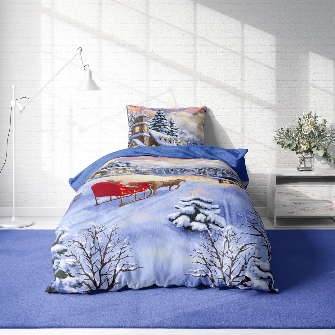 one-home Winter Bettwäsche Thermo Fleece Kuschelig Warme Bettbezüge Flauschig Warm Weich, Grösse:2 t