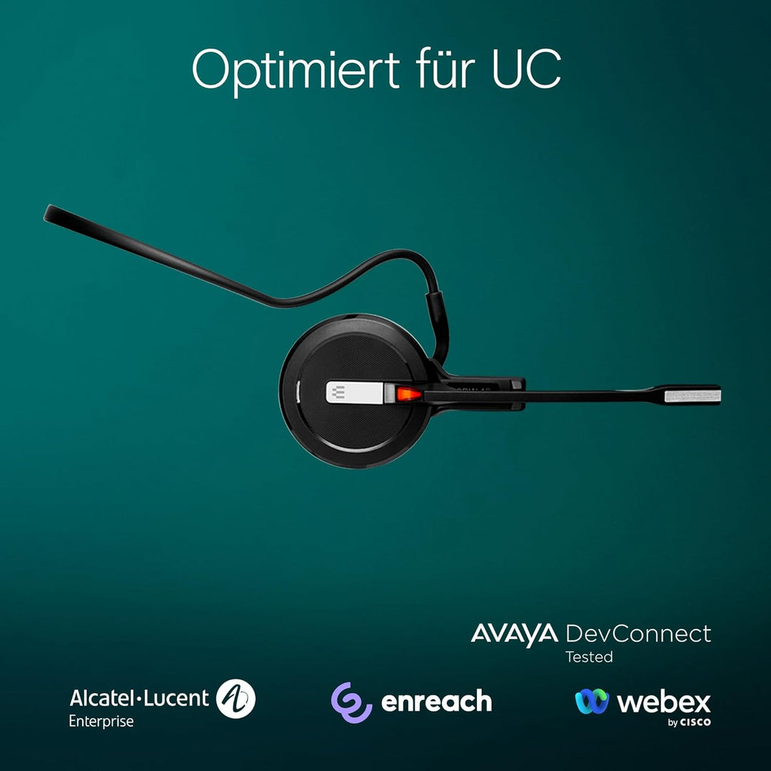 EPOS Impact SDW 10 HS Kabelloses DECT-Headset für Bürofachleute, Überlegene Klangqualität, Bequemes