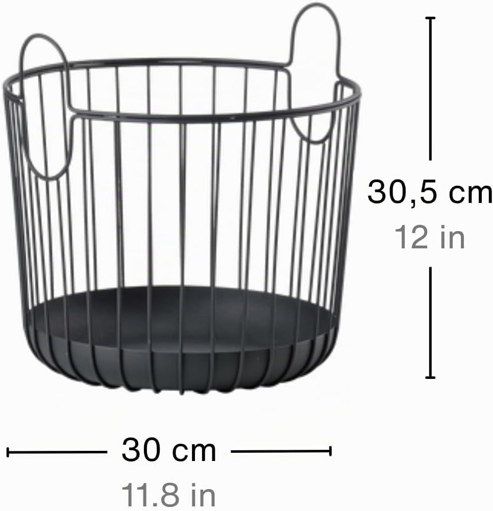 Zone Denmark Inu Korb mit Griffen aus Metall, Aufbewahrungskorb, Handtuchkorb, Gästehandtuchkorb, De