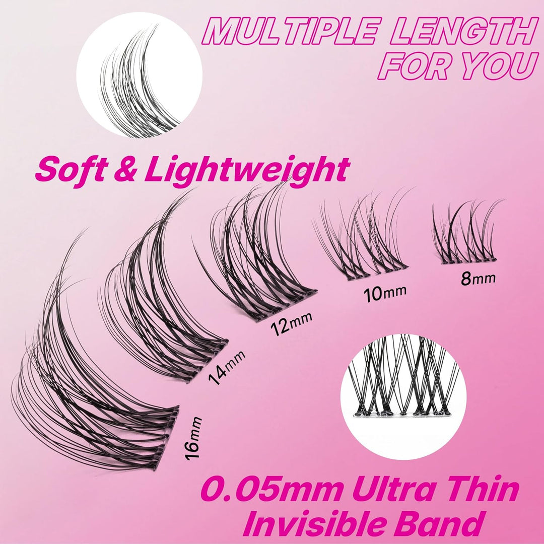 VEYESBEAUTY Wimpern Extensions 5-Sekunden-Wimperncluster Cluster Lashes Fake Lashes Wimpernverlänger