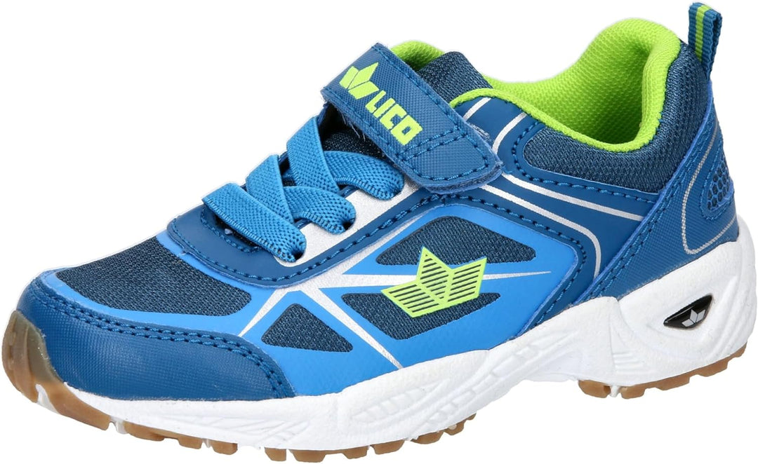 Lico Unisex Kinder Salford Vs Sneaker 27 EU Petrol Blau Lemon, 27 EU Petrol Blau Lemon