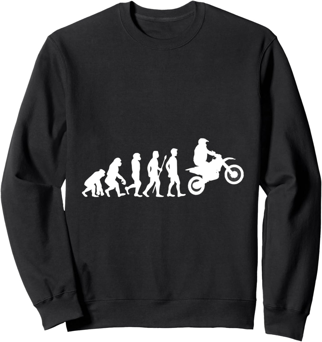 Motocross Lustiges Motocrosser Biker Motorrad Evolution Sweatshirt