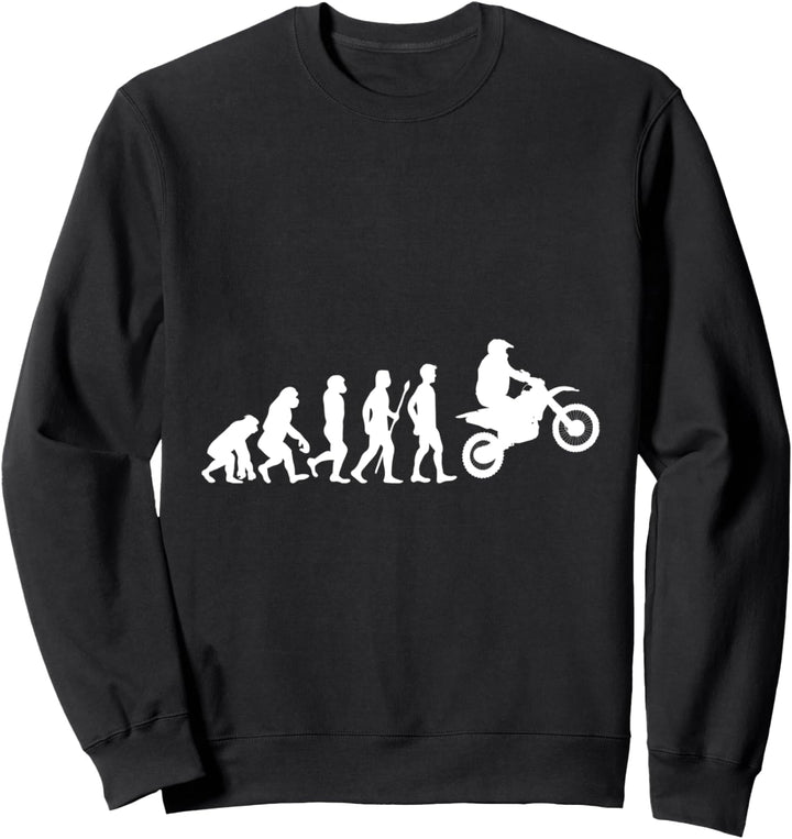Motocross Lustiges Motocrosser Biker Motorrad Evolution Sweatshirt
