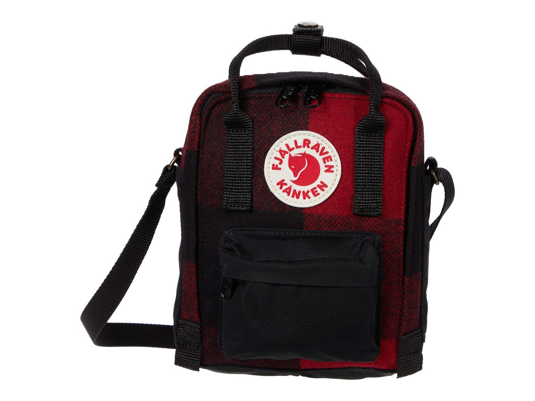 Fjällräven Unisex Kånken Re-Wool Sling Schultertasche Einheitsgrösse Red-black (23329-320-550), Einh
