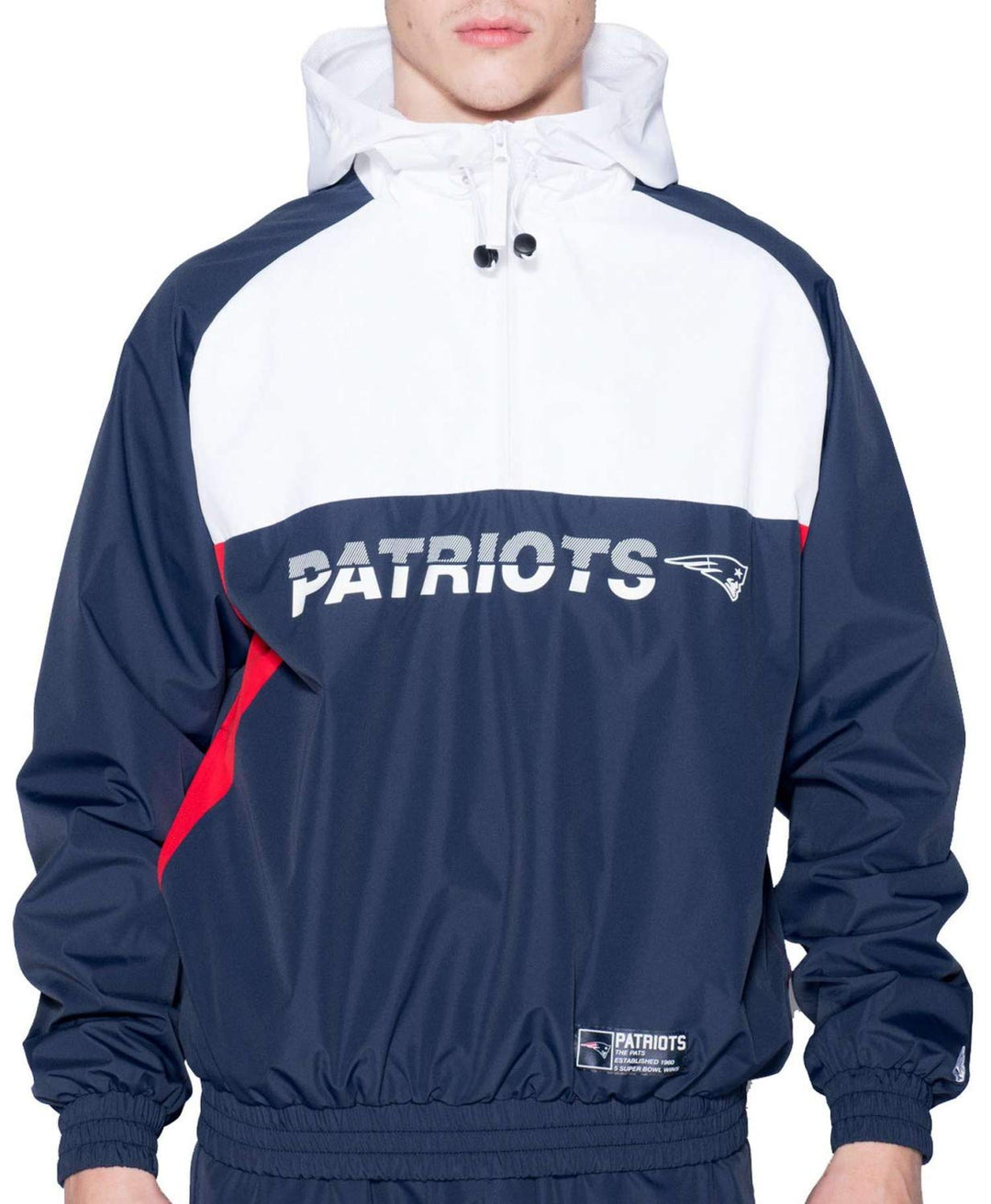 New Era NFL NEW ENGLAND PATRIOTS Colour Block Windbreaker Jacke S Navy & White, S Navy & White