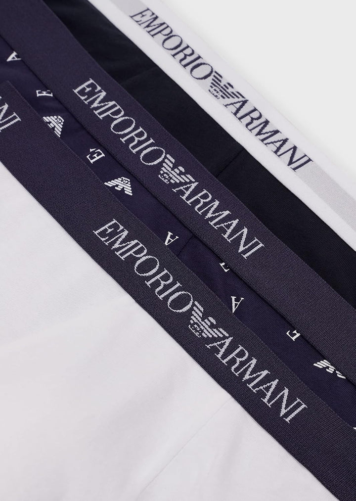 Emporio Armani Herren Trunks (3er Pack) S Marin/Pr.eclips/Whit, S Marin/Pr.eclips/Whit