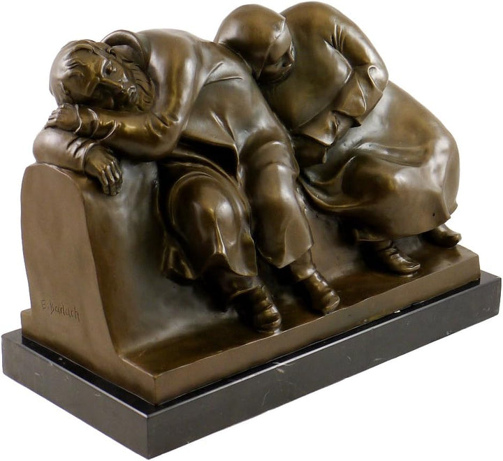 Kunst & Ambiente - Moderne Bronzefigur - Schlafendes Bauernpaar - Ernst Barlach Skulptur - Güstrow -
