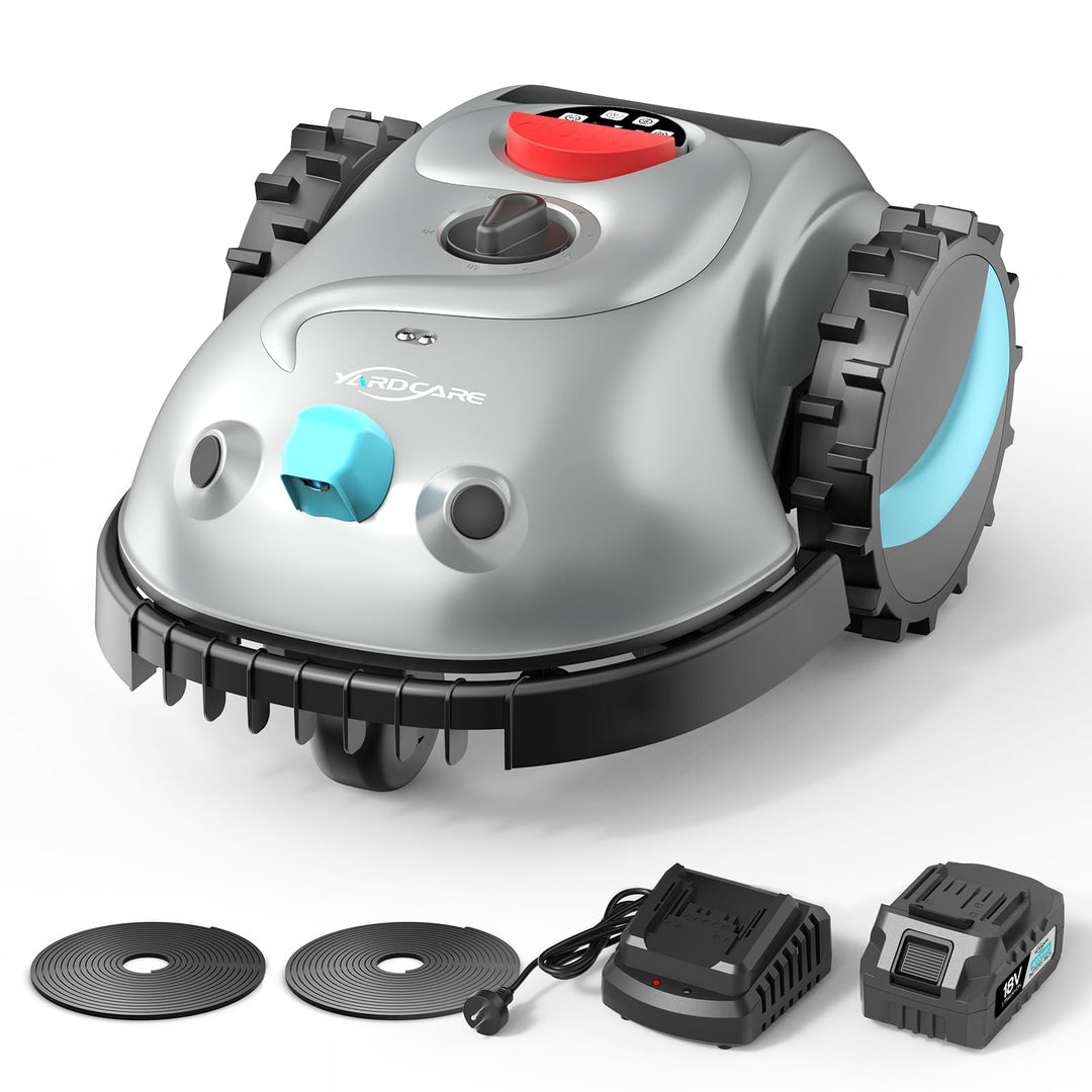 YARDCARE V100 Mähroboter ohne Begrenzungskabel, bis zu 150m² | Vision Navigation, Einfache Installat